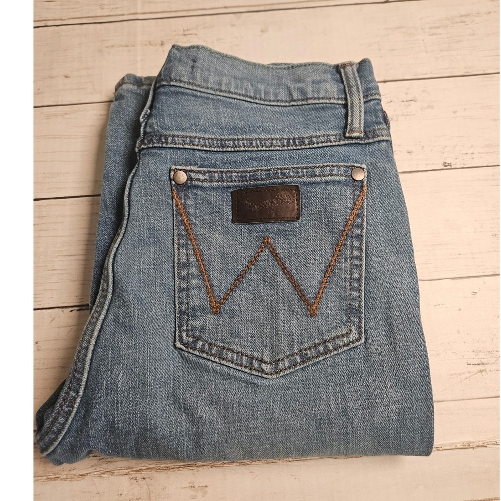 Wrangler Retro Slim Straight Jeans Boys 16 Regular Medium Wash Adjustable Waist